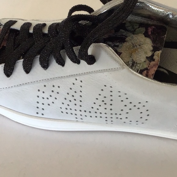 P448 JOHN WHITE LEATHER LOW PROFILE SNEAKERS NWOT SIZE 40 - Picture 15 of 15